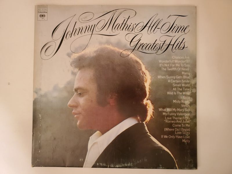 Johnny Mathis All-Time Greatest Hits vinyl record